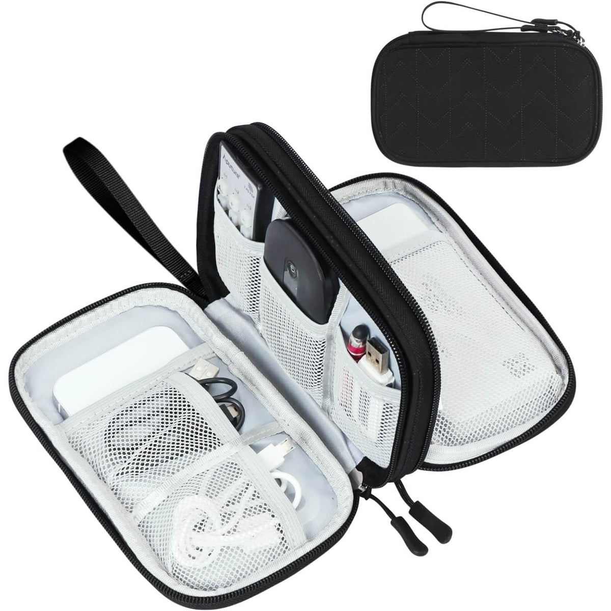FYY Electronic Organizer, Travel Tech Pouch Bag, Cable Organizer Navy