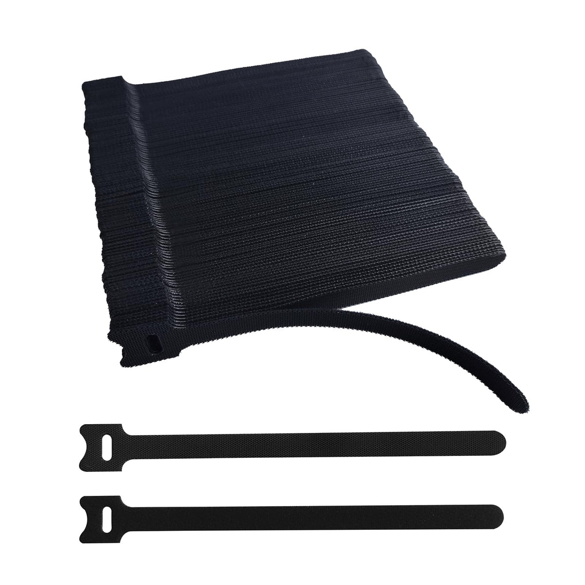 200 PCS 6 Inches Black Reusable Cable Ties, Adjustable Cord Straps, Cable Organizer, Cord Wrap and Hook Loop Cords Management,Adjustable Cord Ties for Organizing Home,Office,Data Centers