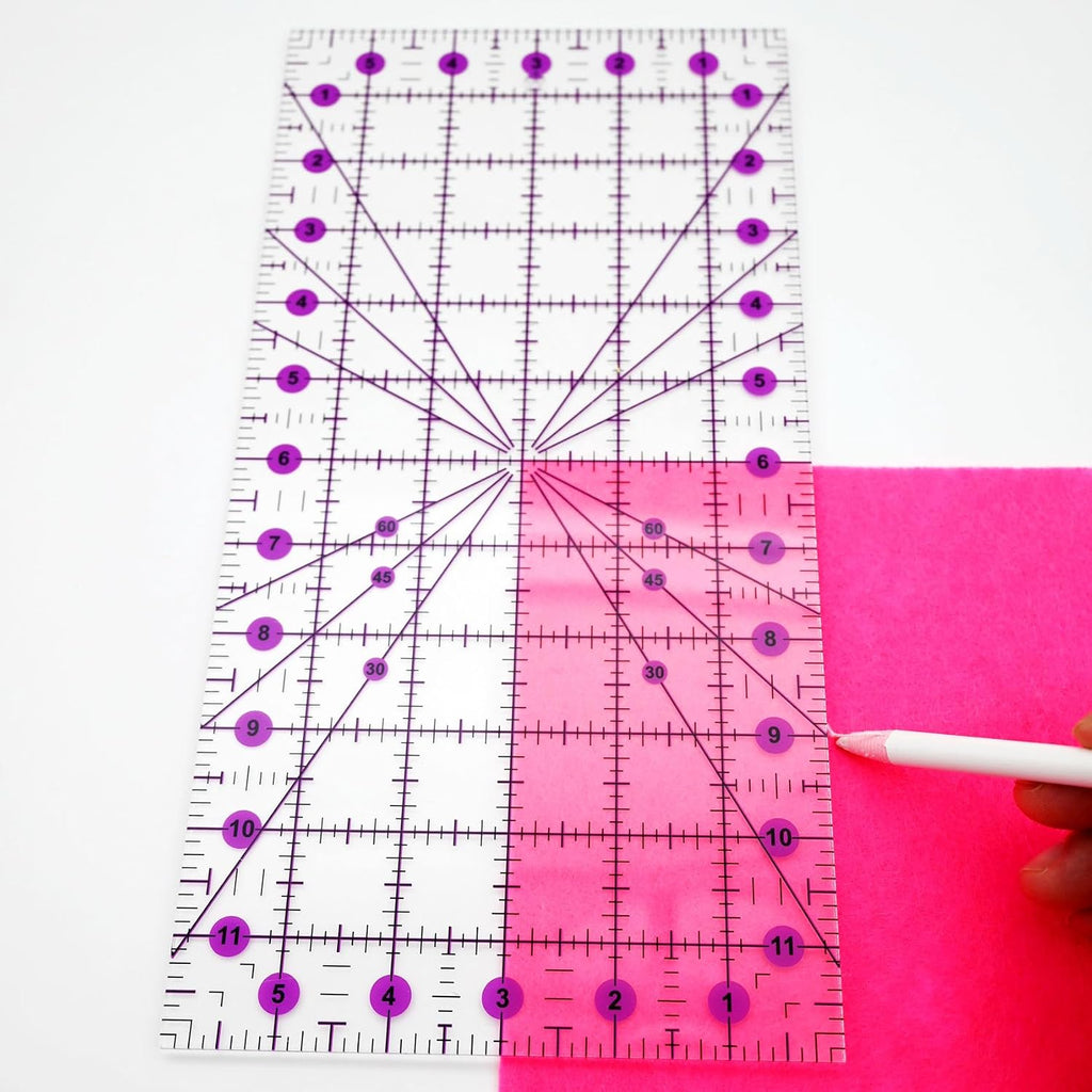 T-Shirt Ruler Guide for Vinyl Alignment, Tshirt Rulers to Center HTV Designs, PVC Template with Acrylic Quilting Ruler, Sewing Craft Tools & Accessories for Heat Press, HTV Transfer & Sublimation