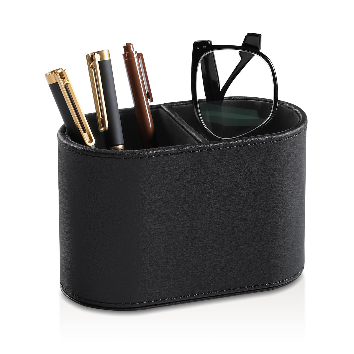 Pen Holder for Desk, Small Remote Control Holder, Black