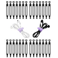 28 Pcs Silicone Cable Ties Reusable, Cable Cord Organizer Straps