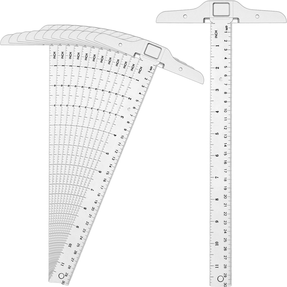 Pangda 1 Pcs 12 Inch T-Square Ruler Plastic for Drafting Drawing