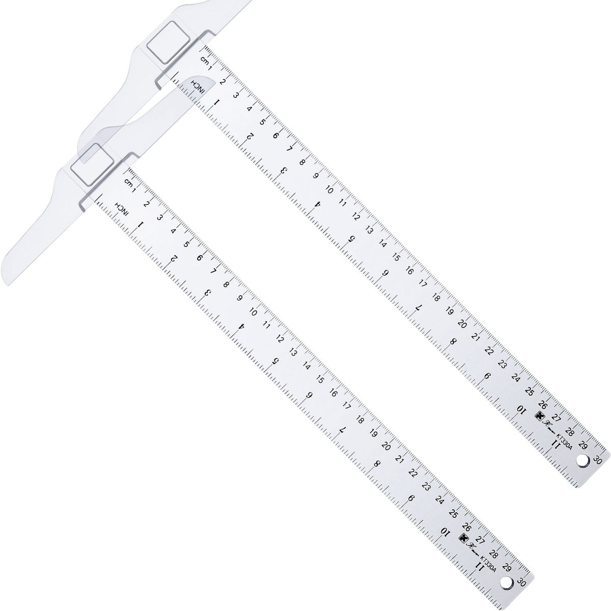 Pangda 1 Pcs 12 Inch T-Square Ruler Plastic for Drafting Drawing