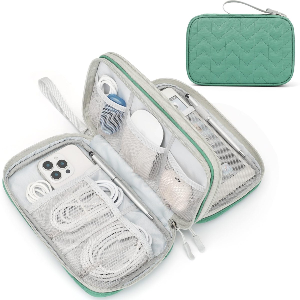 FYY Electronic Organizer, Travel Tech Pouch Bag, Cable Organizer Navy