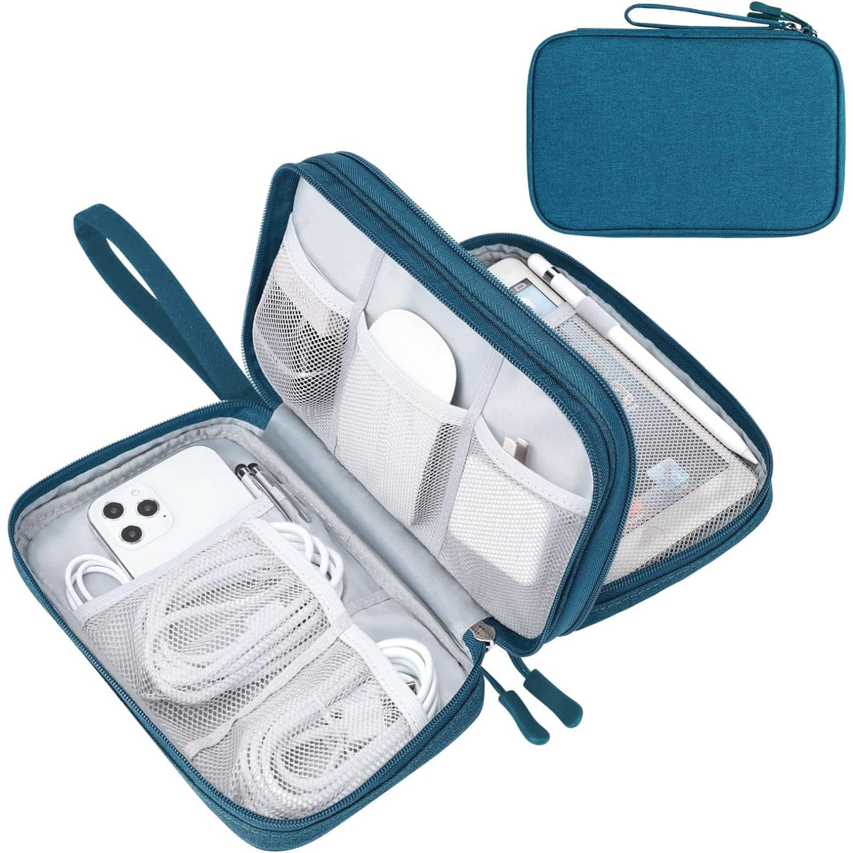 FYY Electronic Organizer, Travel Tech Pouch Bag, Cable Organizer Navy