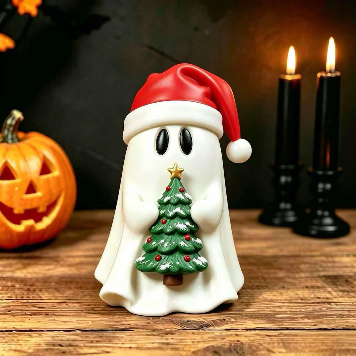 Halloween Ghost Figurine - Spooky Resin Pen Holder Statue, Cute Decor for Halloween Decorations Indoor, Funny Porch and Indoor Spooky Home Decor Gifts