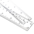 EBOOT 2 Pcs Acrylic Rulers Clear Plastic Rulers Straight Ruler, 6 Inch