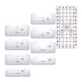 T-Shirt Ruler Guide for Vinyl Alignment, Tshirt Rulers to Center HTV Designs, PVC Template with Acrylic Quilting Ruler, Sewing Craft Tools & Accessories for Heat Press, HTV Transfer & Sublimation