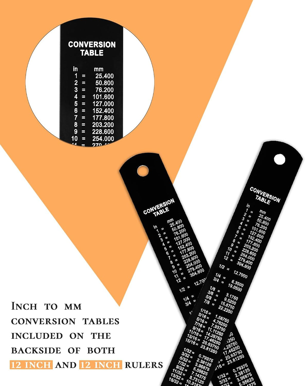Metal Ruler 12 Inch 2 Pack, 30cm Stainless Steel Metric Ruler for Architects & Engineering, Professional Zero Start Straight Edge Ruler, Easy to Read Black Rule with Laser Etched Scales