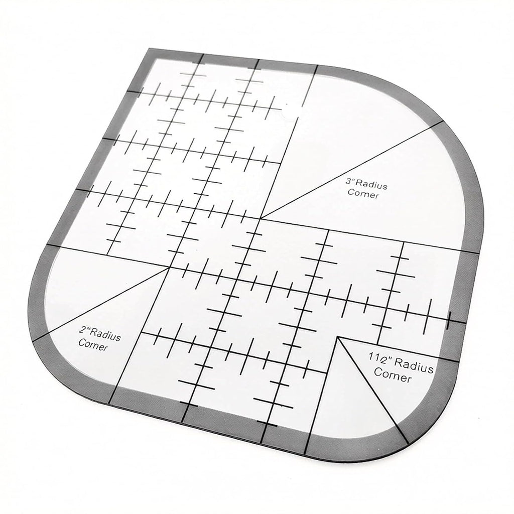 Acrylic Curved Corner Cutter Ruler, Quilting Guides Fabric Craft Ruler for Sewing Patchwork DIY Quilting Templates