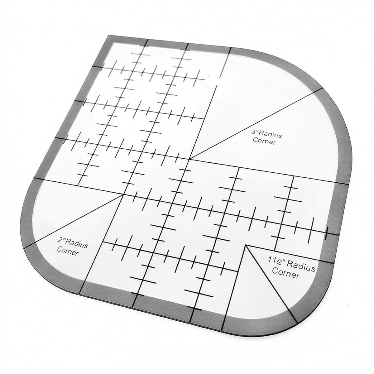 Acrylic Curved Corner Cutter Ruler, Quilting Guides Fabric Craft Ruler for Sewing Patchwork DIY Quilting Templates