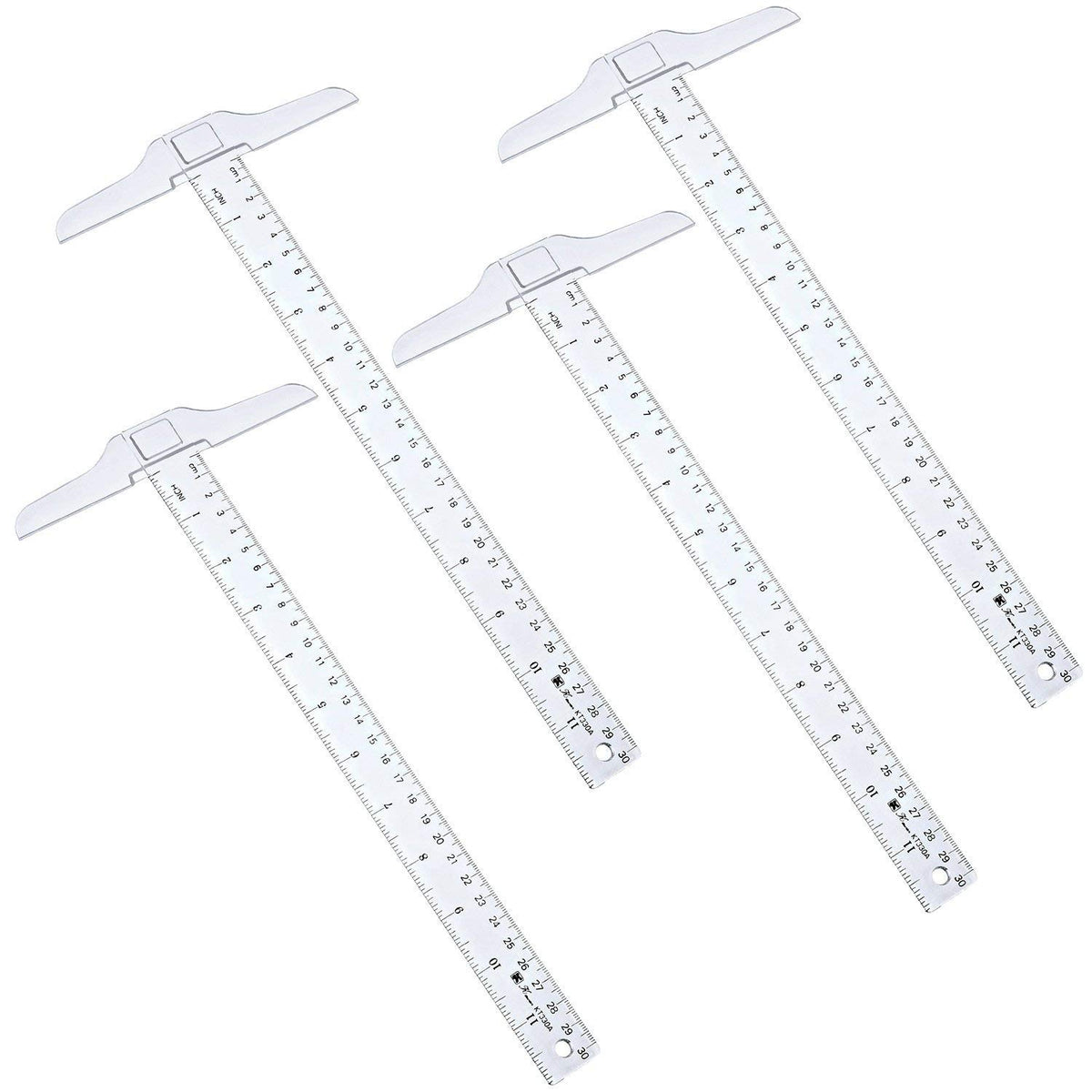Pangda 1 Pcs 12 Inch T-Square Ruler Plastic for Drafting Drawing