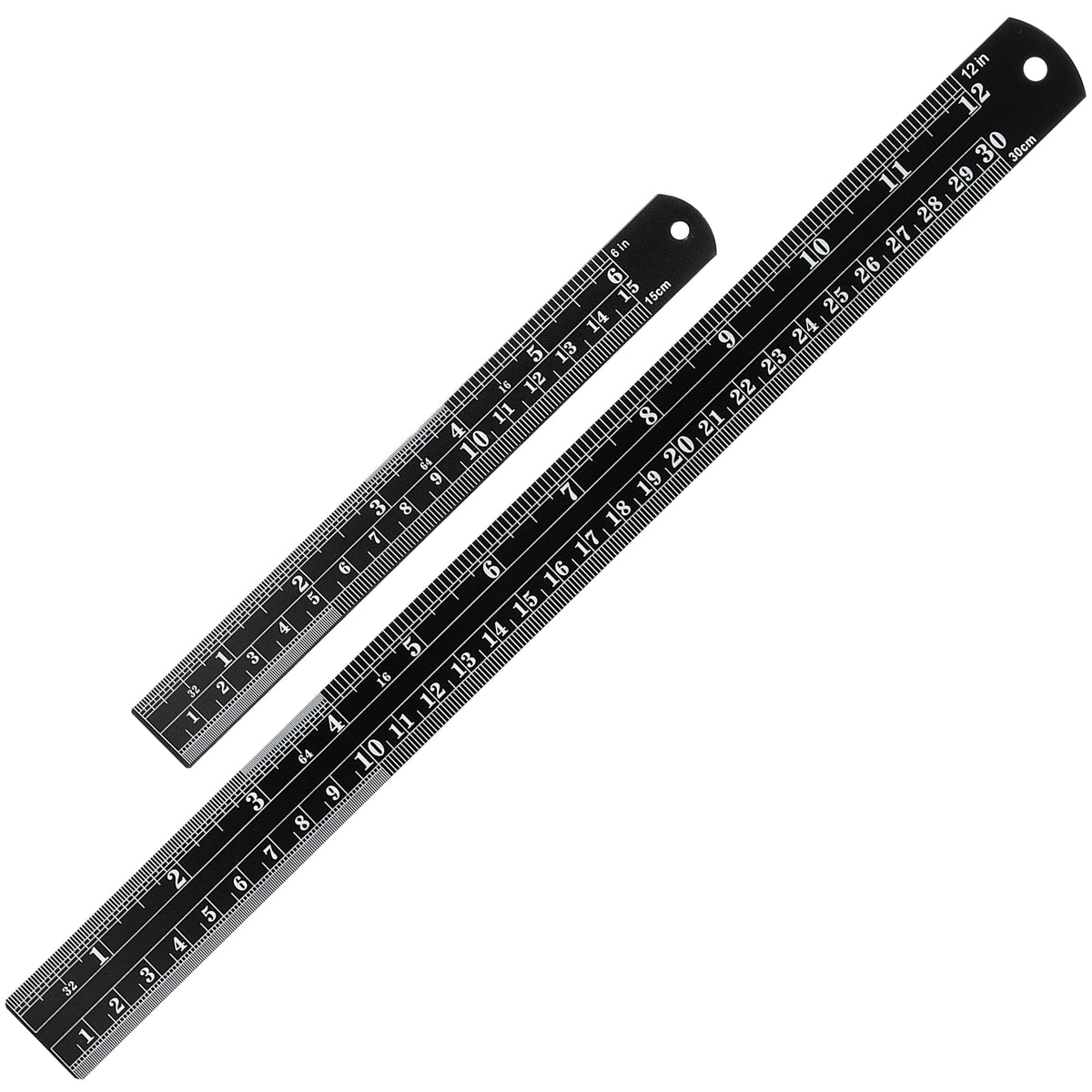 Mr. Pen- Metal Straight Edge Ruler, 2 Pack, 6" and 12", Gold