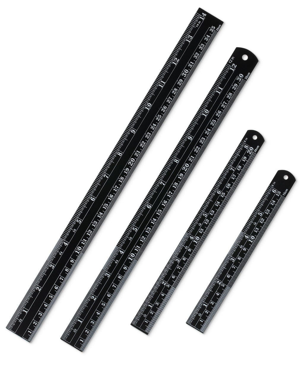Mr. Pen- Metal Straight Edge Ruler, 3 pcs, 6", 12", 16"