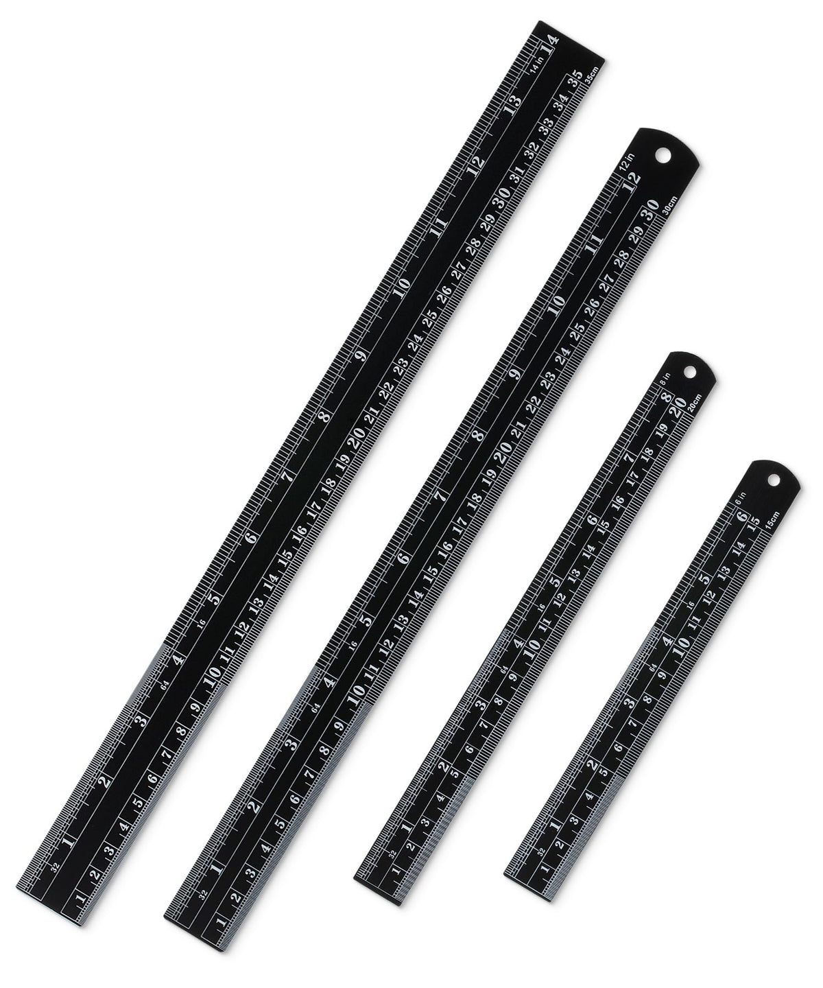 Mr. Pen- Metal Straight Edge Ruler, 2 Pack, 15 Inch
