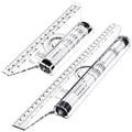 Frienda 2 Pieces Plastic Rolling Ruler Parallel Drafting,6 Inch, 12 Inch
