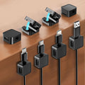 8-Pack Cable Organizers, Magnetic Cable Clips, Cable Holders Black
