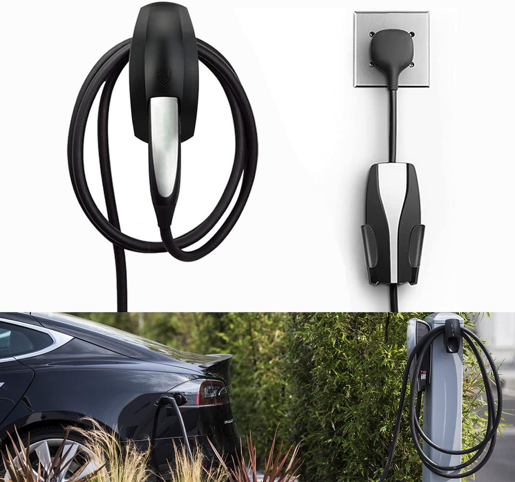 SEVEN SPARTA Charging Cable Holder Wall Mount for Tesla Charger, Black