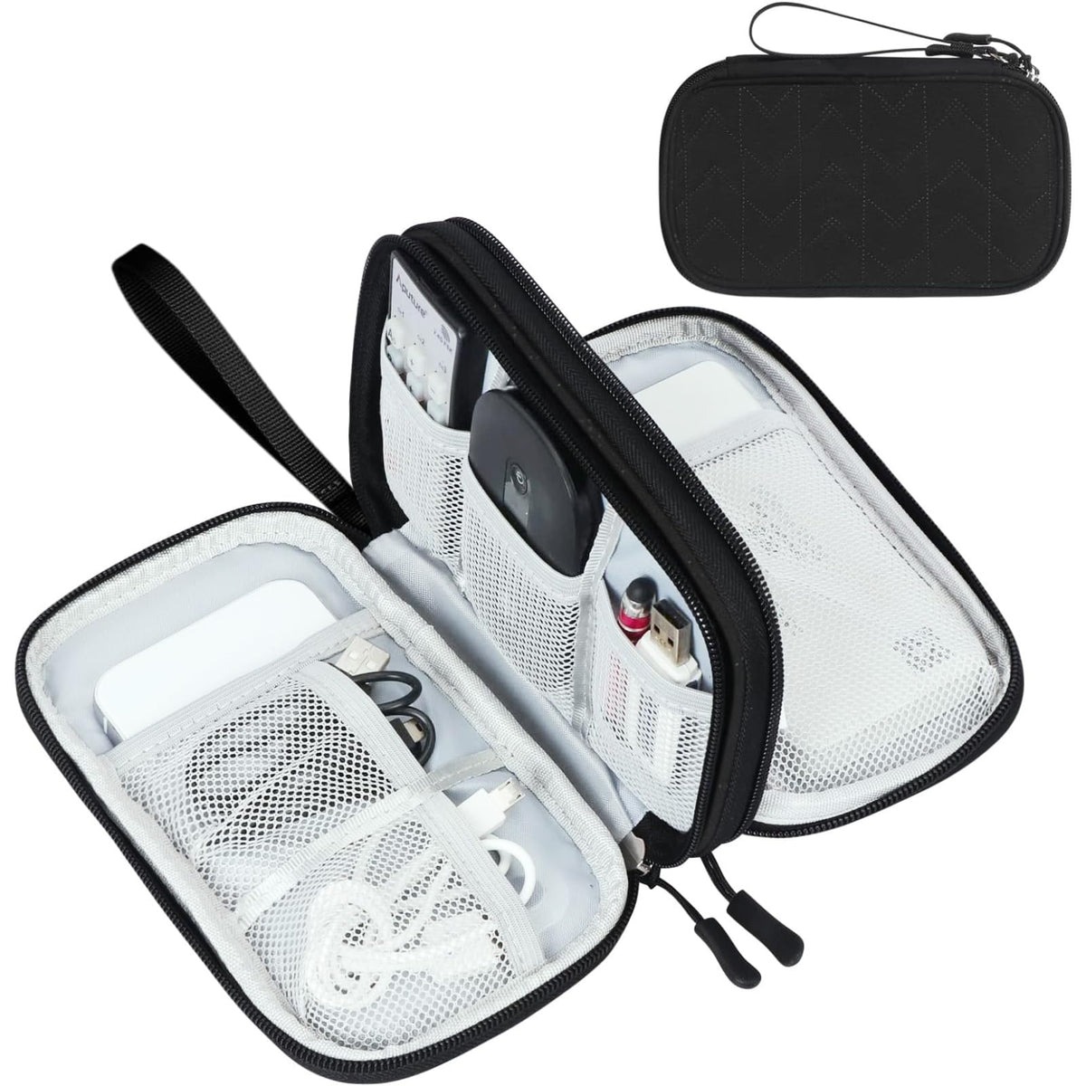 FYY Electronic Organizer, Travel Tech Pouch Bag, Cable Organizer Navy