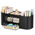 Marbrasse Desk Organizer Pen Holder for Desk with 3 Drawers, Multi-Functional Pencil Holder, Desk Organizers and Accessories with 7 Compartments for Home, School, Classroom(White)
