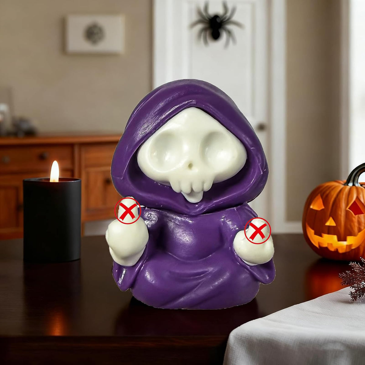 Halloween Ghost Figurine - Spooky Resin Pen Holder Statue, Cute Decor for Halloween Decorations Indoor, Funny Porch and Indoor Spooky Home Decor Gifts