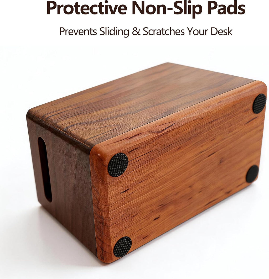 Solid Black Walnut Dual Slot wood Pen Holder for Desk