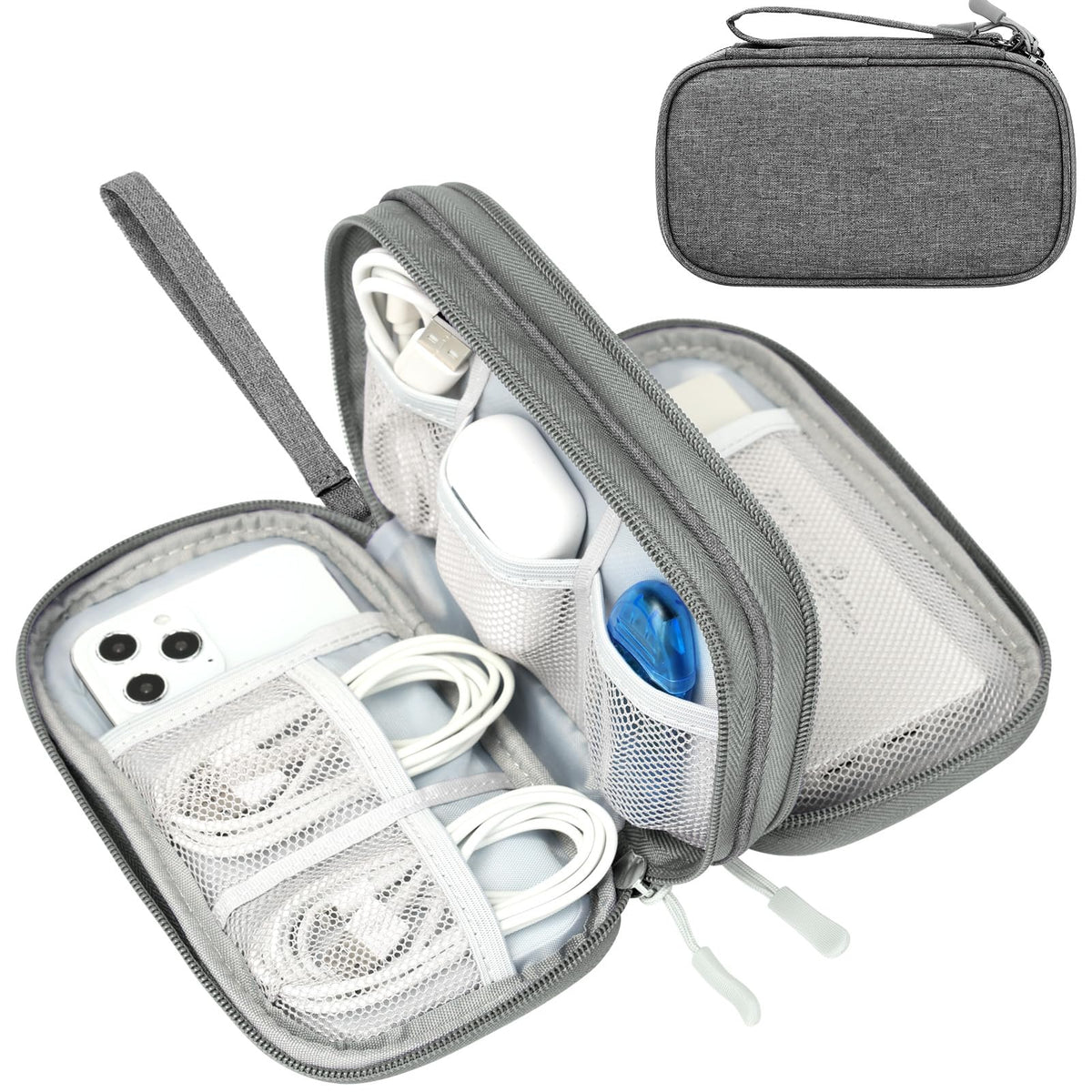 FYY Electronic Organizer, Travel Tech Pouch Bag, Cable Organizer Navy