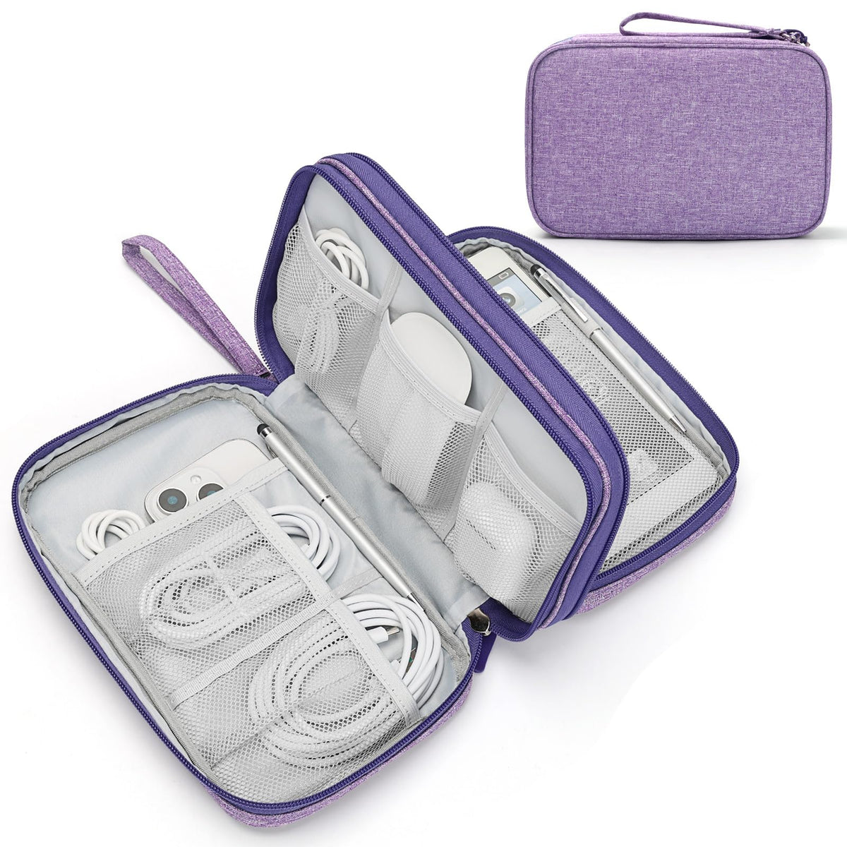 FYY Electronic Organizer, Travel Tech Pouch Bag, Cable Organizer Navy