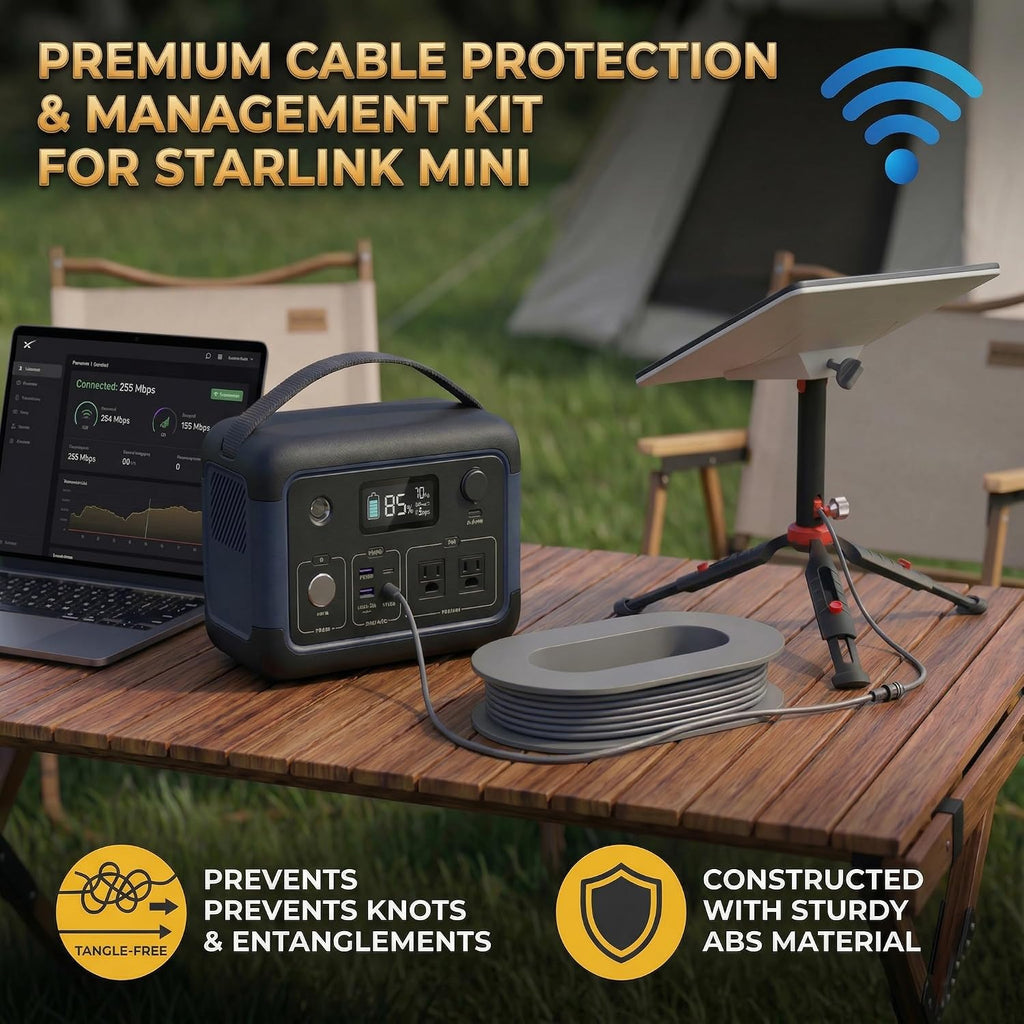 Starlink Mini Ethernet Cable Rack, Wall Mount Cable Management Organizer