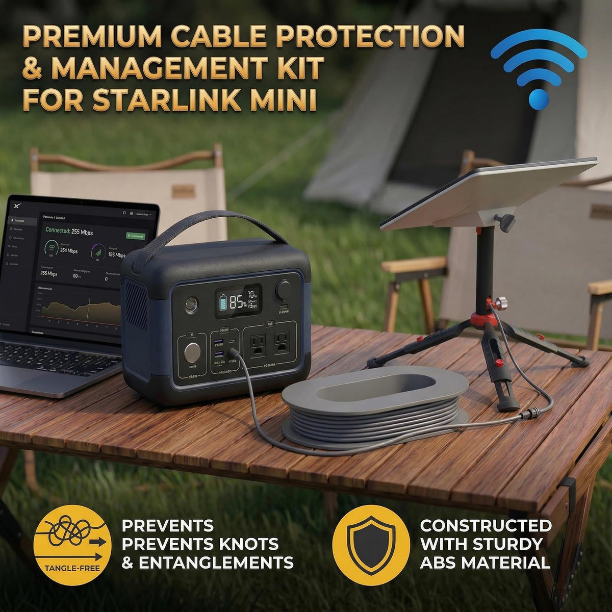 Starlink Mini Ethernet Cable Rack, Wall Mount Cable Management Organizer
