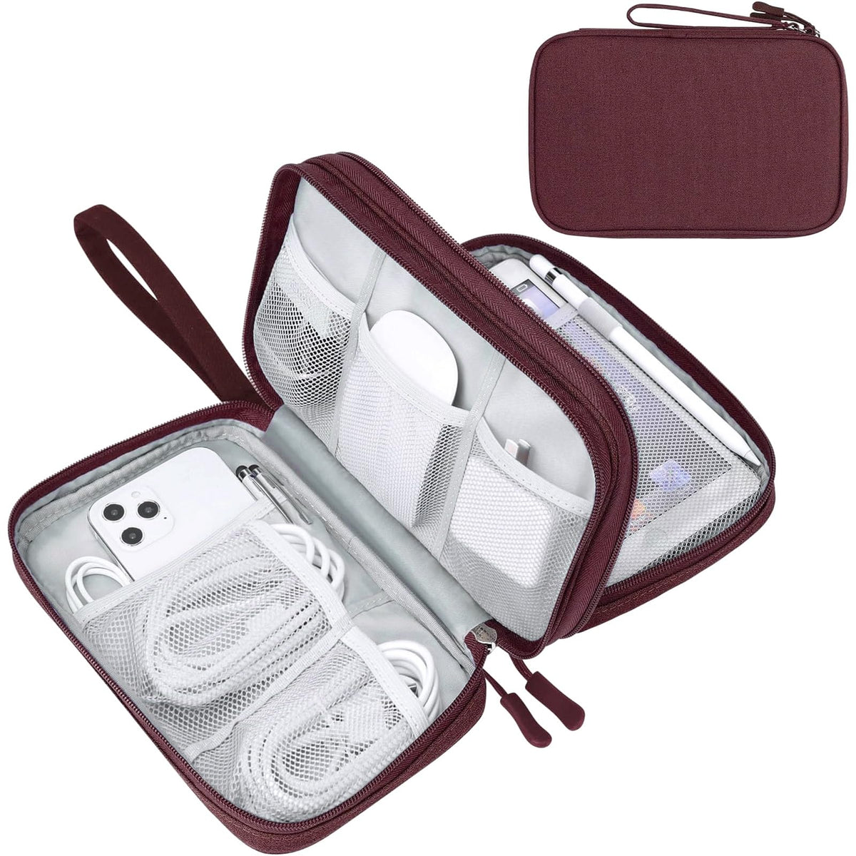 FYY Electronic Organizer, Travel Tech Pouch Bag, Cable Organizer Navy