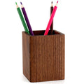 Walnut Pencil Holder Wood Pen Holder For Desk Pen Cup Organizer Ofiice Pencil Stand Simple(Cherry center walnut side)