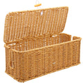 2PCS Cable Management Box, Handmade Rattan Cable Organizer Cord Basket