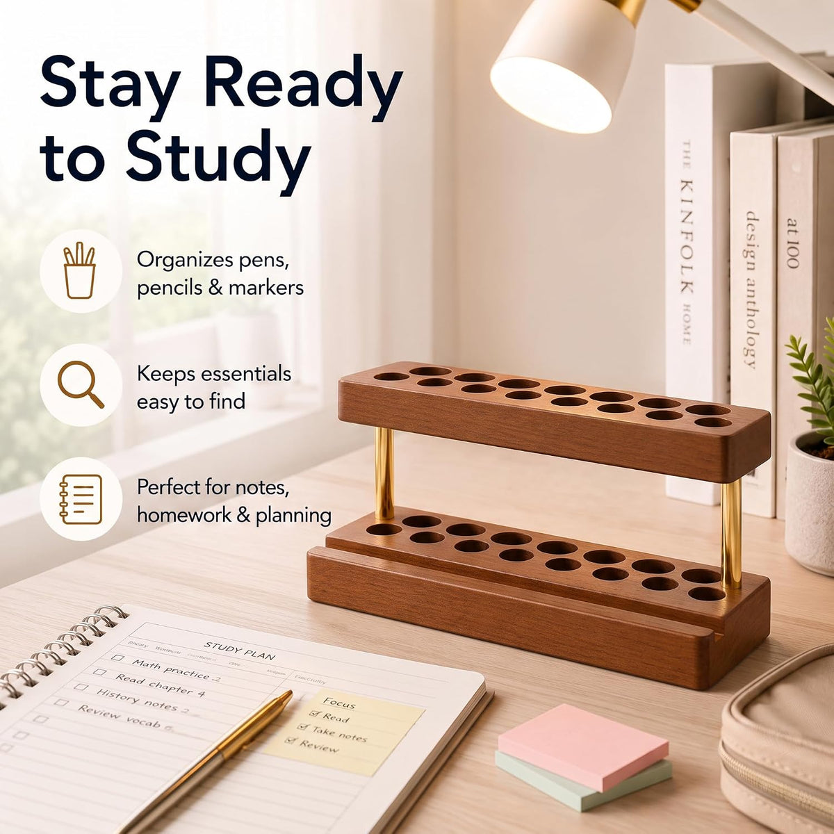 Pen Holder for Desk, Pencil Organizer, Fountain Pen Display Stand