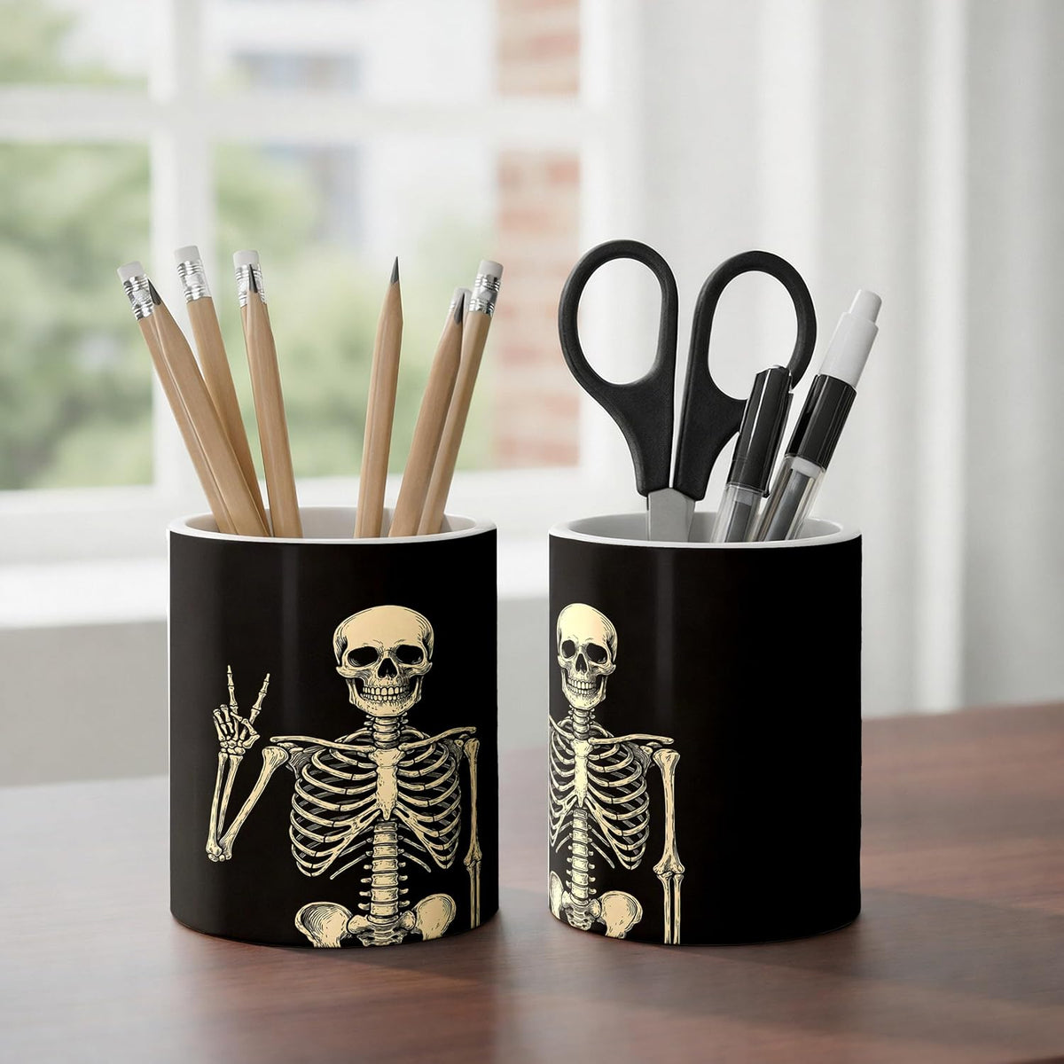 Ceramic Pen Holder Desk Accessories Brush Holder Pencil Holder Organizer