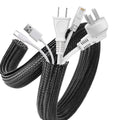 AGPTEK White Cable Management Sleeve, 2 Pack 5ft - 1.2 inch Cord Hider