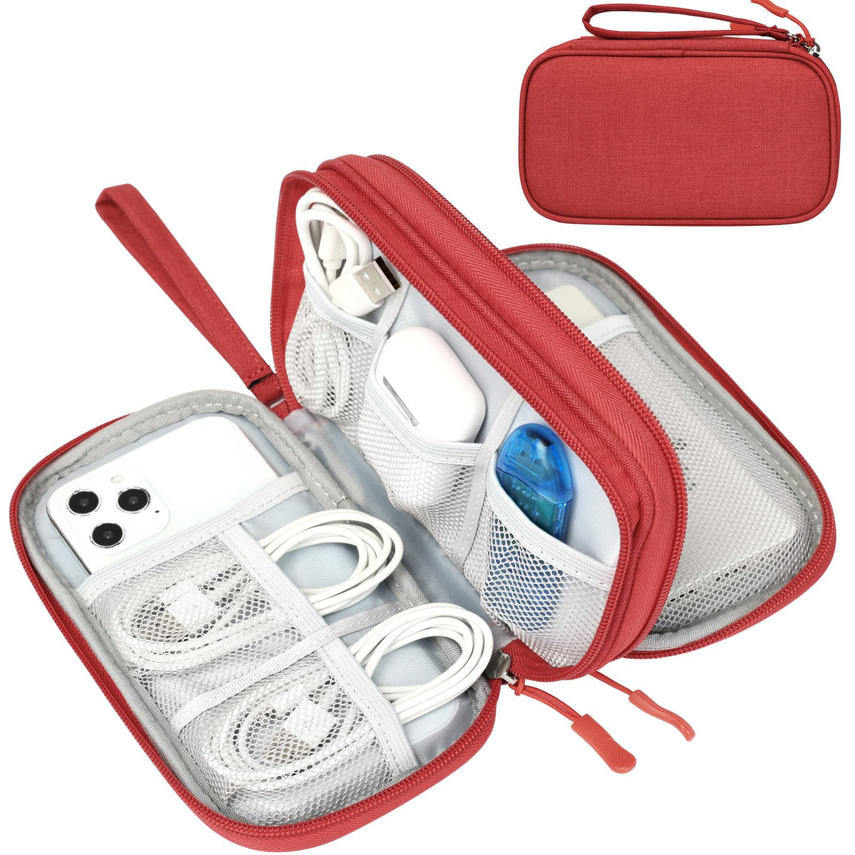 FYY Electronic Organizer, Travel Tech Pouch Bag, Cable Organizer Navy