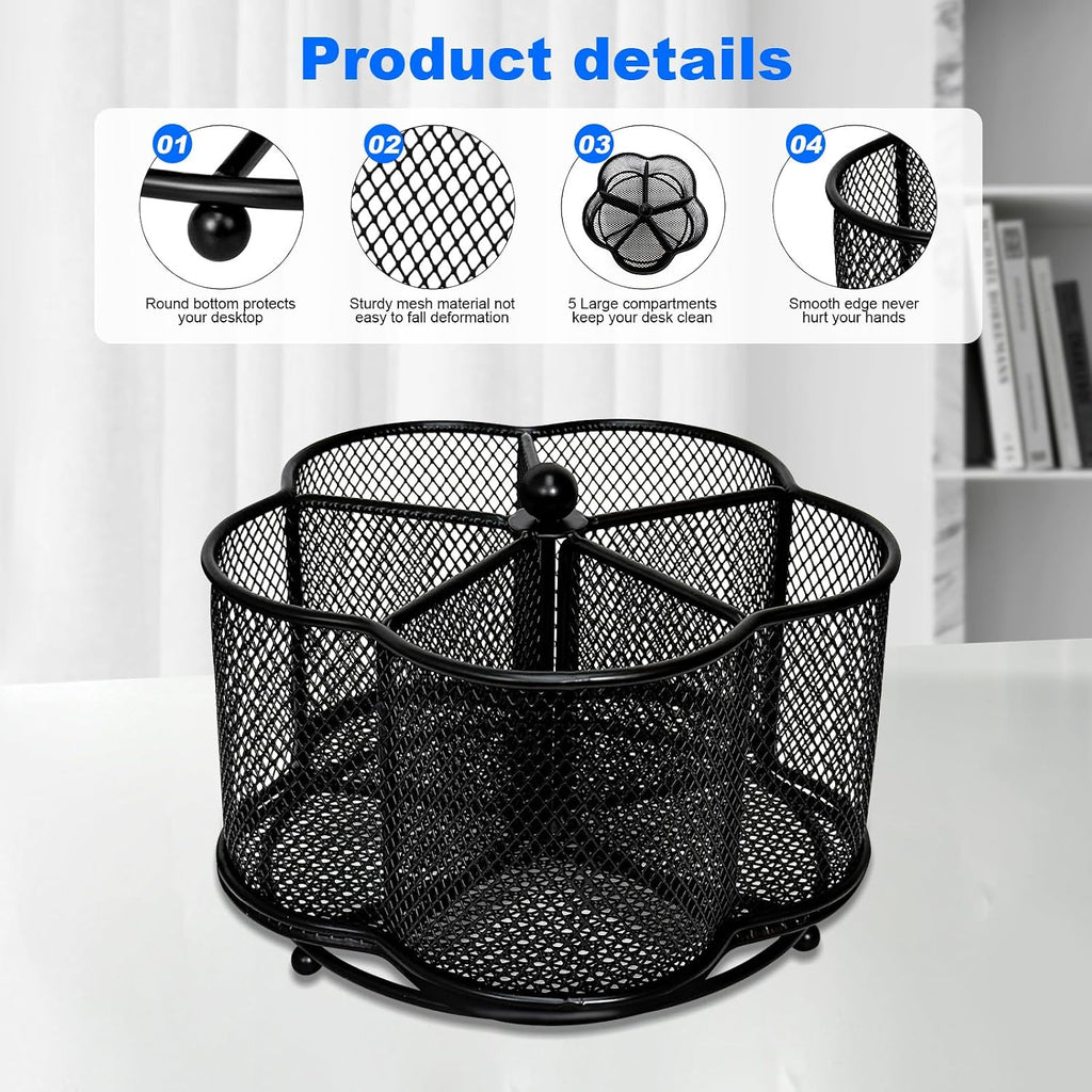 Pen Holder for Desk,360 Degree Rotating Pencil Holder Organizer