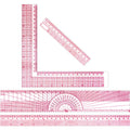 Pelopy 4 Pcs Clear Plastic Ruler 6 Inch, 12 Inch, 15 Inch, Transparent