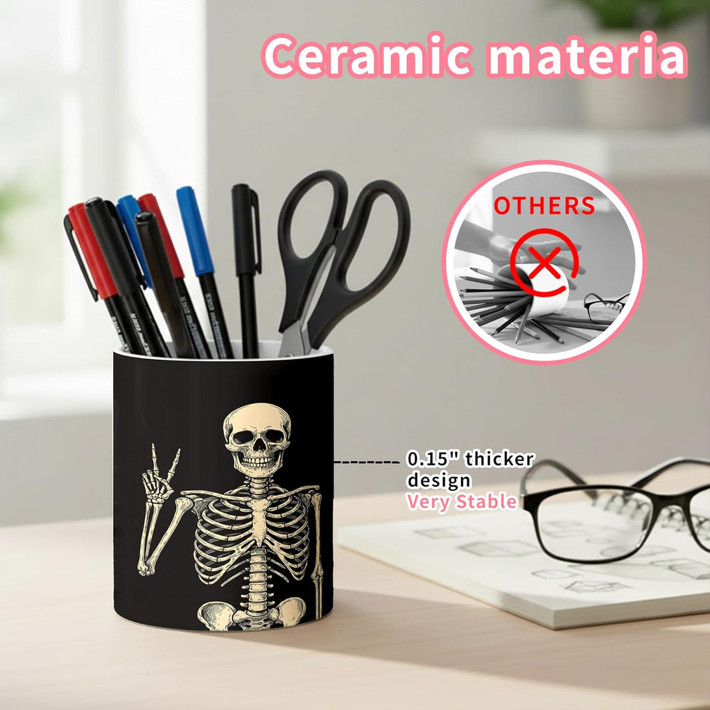 Ceramic Pen Holder Desk Accessories Brush Holder Pencil Holder Organizer