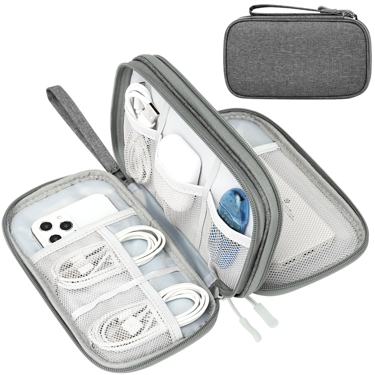 FYY Electronic Organizer, Travel Tech Pouch Bag, Cable Organizer Navy