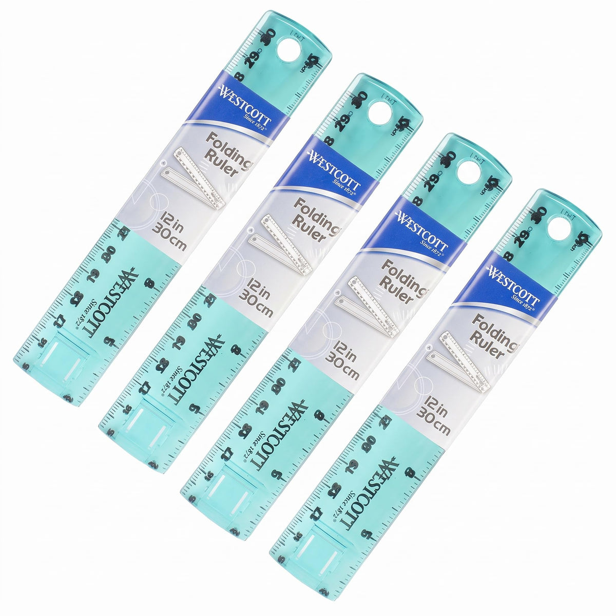 Acme Westcott Plastic Folding Ruler, Colors Vary (15390)