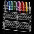 3 Pack Acrylic Pen Holder, 36-Slot Clear Pencil Display Stand, Eyebrow Pen Stands, Makeup Brush Rack Organizer, Art Brush Desk Stand Organizer for Home, Store, School Office Supplies