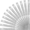 Westcott 18-Inch Stainless Steel Ruler Set with Non-Slip Cork Back, Etched Markings, 12-Pack (10417)